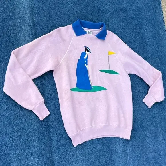 90s Lee Top Drawer by Nancy Schuyler custom lady golf graphic crewneck - Picture 2 of 14